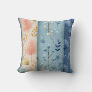 Scandinavische botanische winterpanelen throw kuss kussen