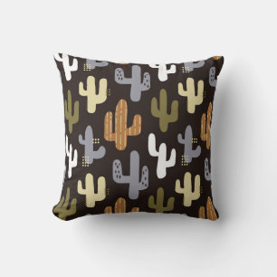 Scandinavische cactussen,  naadloze achtergrond. kussen