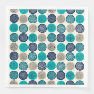 Scandinavische cirkel Stippen Mandala Pattern 1 Servet