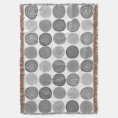 Scandinavische cirkel Stippen Mandala Pattern 3 Deken (Voorkant Verticaal)