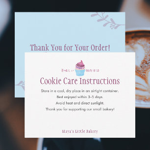 Scandinavische Cupcake Cookie Verzorgingsinstructi Bedankkaart