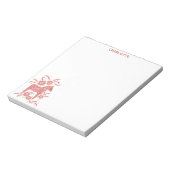 Scandinavische Dala Horse Red gepersonaliseerd Notitieblok (Gedraaid)