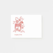 Scandinavische Dala Horse Red gepersonaliseerd Post-it® Notes (Voorkant)