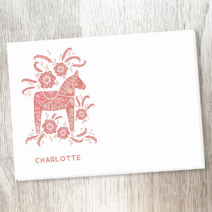 Scandinavische Dala Horse Red gepersonaliseerd Post-it® Notes