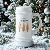 Scandinavische dennenbomen Kerst Bierglas Bierpul