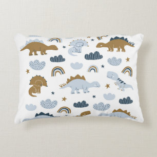 Scandinavische dinosaurussen, sterren, regenbogen accent kussen