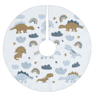 Scandinavische dinosaurussen, sterren, regenbogen kerstboom rok