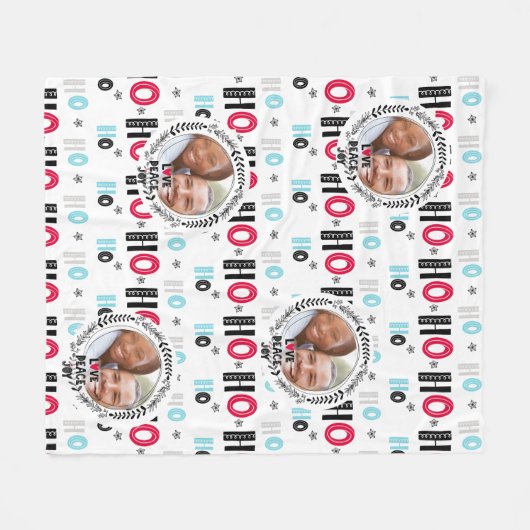 Scandinavische Doodle FOTO Deken Kerstcadeau (Voorkant (Horizontaal))