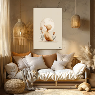 Scandinavische Eend Kinderkamer Muur Kunst Neutral Poster