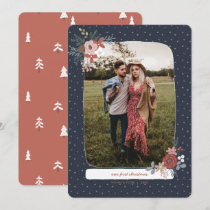 Scandinavische Eerste Kerstfeestdag in de winter Feestdagenkaart