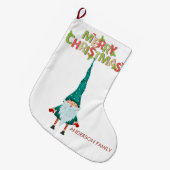 Scandinavische feestkerst grote kerstsok (Voorkant (Hangend))