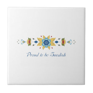 Scandinavische Floral Border Tegeltje