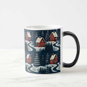 Scandinavische Folk Art Gezellige Winter Chalet Mo Magische Mok