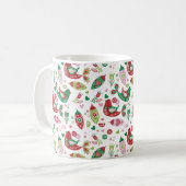 Scandinavische Folk Art Holiday Print Mok (Voorkant links)