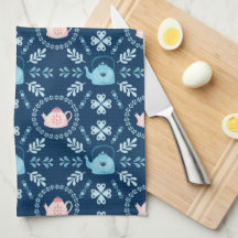 Scandinavische Folk art Hygge kerstcozy teapot