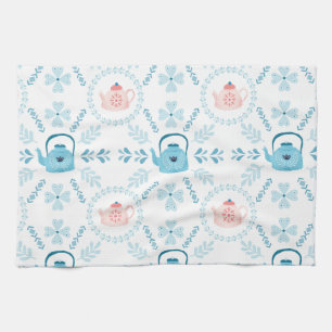 Scandinavische Folk art Hygge kerstcozy teapot Theedoek