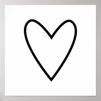 Scandinavische Folk Art Minimalist Illustration Poster