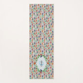 Scandinavische Folk Art Monogram Patroon Boho Mode Yogamat (Voorkant)