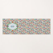 Scandinavische Folk Art Monogram Patroon Boho Mode Yogamat (Voorkant (horizontaal))