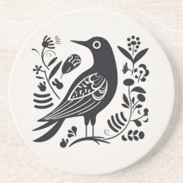 Scandinavische Folk Bird Art Onderzetters