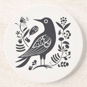 Scandinavische Folk Bird Art Onderzetters