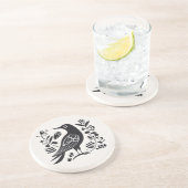 Scandinavische Folk Bird Art Onderzetters (Zijkant)