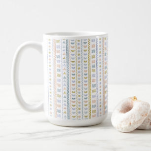 Scandinavische folk patroon decoratief koffiemok