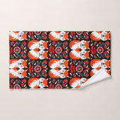Scandinavische Fox Folk Art Bad Handdoek (Handdoek)