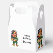 Scandinavische Funny Troll Illustratie Waterverf Bedankdoosjes (Geopend)