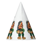 Scandinavische Funny Troll Illustratie Waterverf Feesthoedjes (Achterkant)