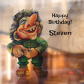 Scandinavische Funny Troll Illustratie Waterverf Raamsticker (Vel 2)