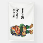 Scandinavische Funny Troll Illustratie Waterverf Spandoek (Verticaal)