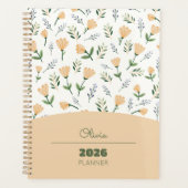 Scandinavische gele bloem planner (Voorkant)
