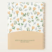 Scandinavische gele bloem planner (Achterkant)