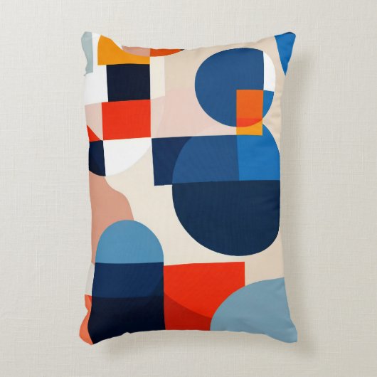 Scandinavische geometrische Abstracte kunst uit he Accent Kussen (Voorkant(Verticaal))