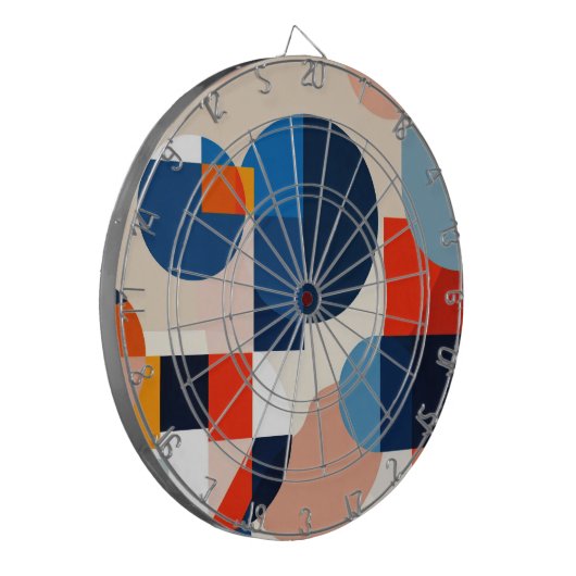 Scandinavische geometrische Abstracte kunst uit he Dartbord (Voorkant Links)
