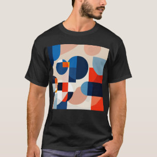 Scandinavische geometrische Abstracte kunst uit he T-shirt