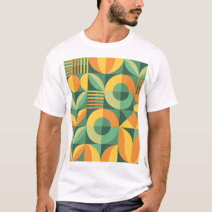 Scandinavische geometrische landbouw t-shirt