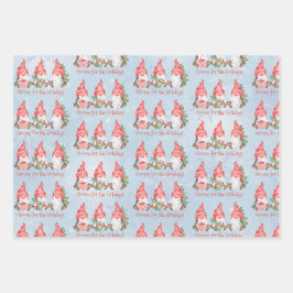 Scandinavische gnoom voor de feestdagen inpakpapier vel