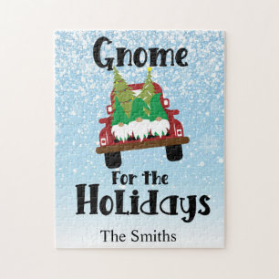 Scandinavische gnoom voor de Feestdagen truck Legpuzzel