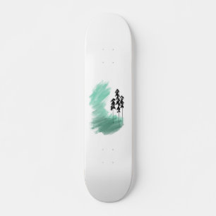 Scandinavische groene boom kunst eenvoudig modern  skateboard
