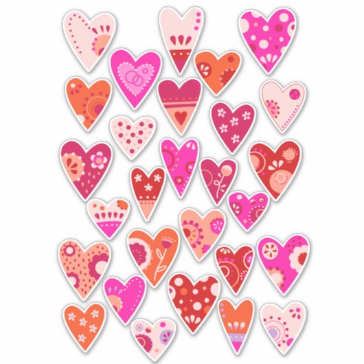 Scandinavische harten sticker (Voorkant)