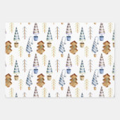 Scandinavische hedendaagse kerst inpakpapier vel (Voorkant 3)