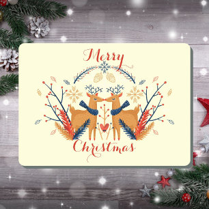 Scandinavische herten Nordic Merry Christmas Desig Feestdagenkaart
