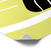 Scandinavische huizen, bomen, bergen patroon. poster (Hoek)