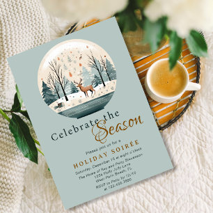 Scandinavische Hygge Bosherten Vakantie Soiree Kaart