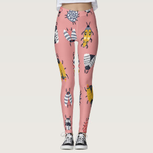 Scandinavische insecten kevers kinderachtig patroo leggings