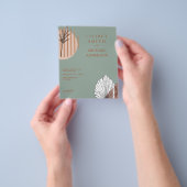 Scandinavische Japandi Abstracte Vormen BEWAAR DE Flyer (Hand)