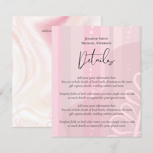 Scandinavische Japandi Modern Abstract Bruiloft (Voorkant / Achterkant)