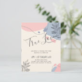 Scandinavische Japandi Modern Abstract Bruiloft (Staand voorkant)